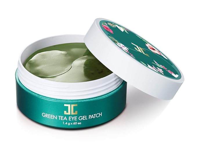 JAYJUN Green Tea Eye Gel Patches for Puffy Eyes, Hydrating & Cooling Under-Eye Care, 1.4g, 60 Patches