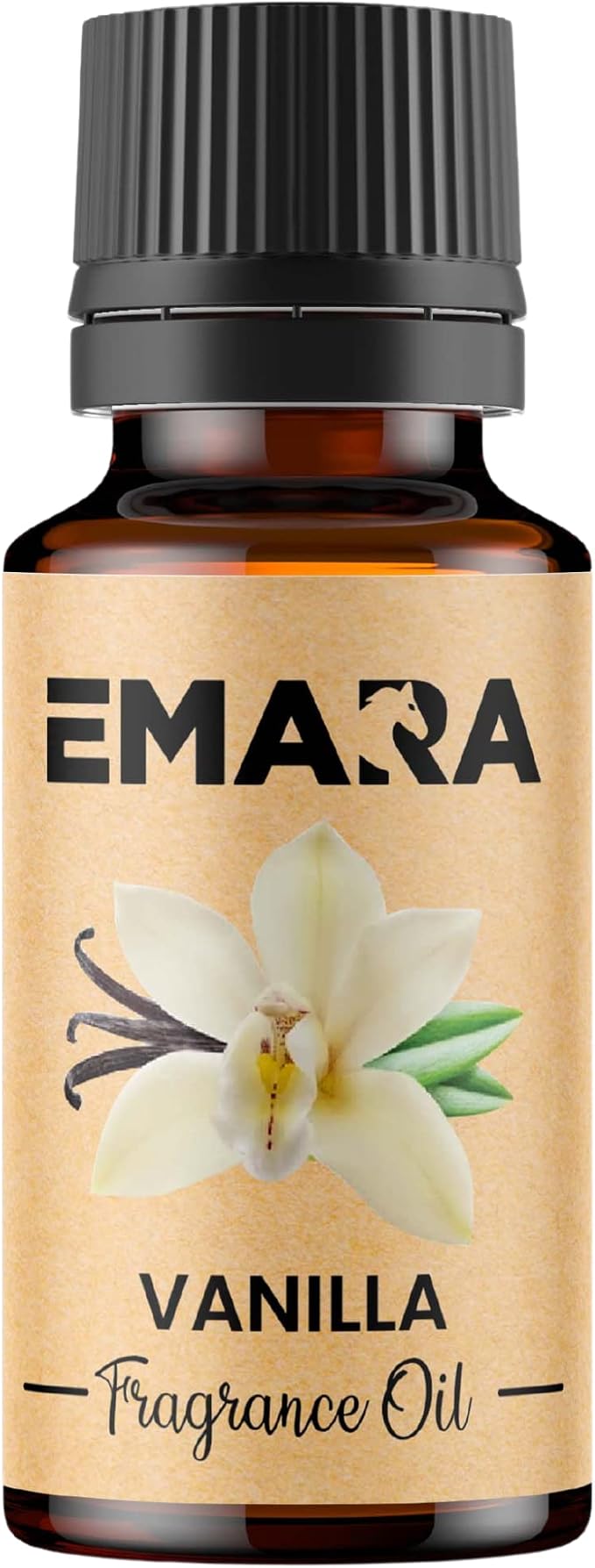 EMARA All Natural Herbal Vanilla Essential Oil for Diffusers, Skin Care, Aromatherapy Fragrance Oil, Organic Therapeutic Grade 15 mL (1/2 fl oz)
