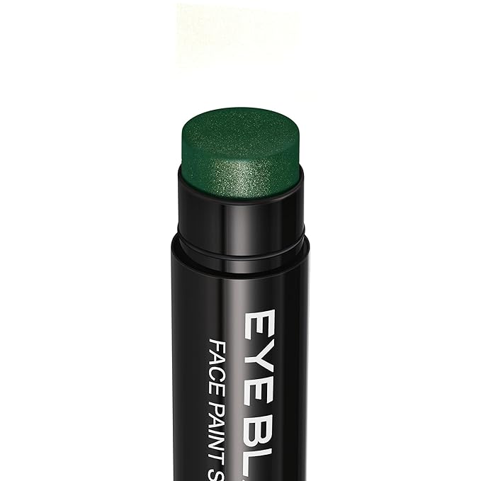 CCbeauty Green Glitter Eye Black Stick For Baseball Football Softball Lacrosse Sport Accessories, Anti-Glare Eyeblack, Waterproof Face Paint, Last All Game, Smooth Application, High Pigmented Color