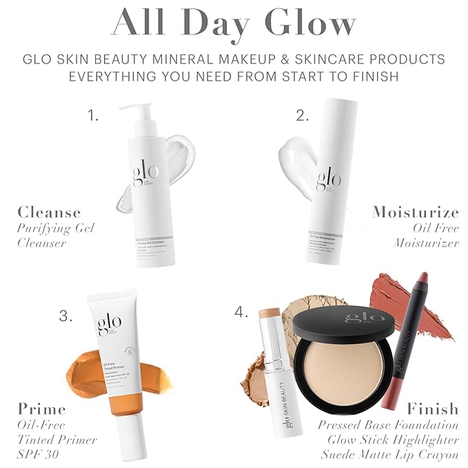 Glo Skin Beauty Pressed Base Powder Foundation Makeup (Beige Light) - Flawless Coverage for a Radiant Natural, Second-Skin Finish