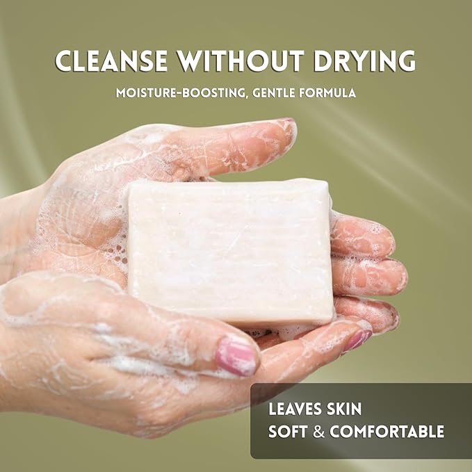 Amish Farms NatureClean Fragrance Free Bar Soap 5 oz Bars (5 Pack) with Bentonite Clay, Coconut Oil and Shea Butter, for Women, Men, Moisturizing for Sensitive Skin, Body, Face, Hand, Made in the USA