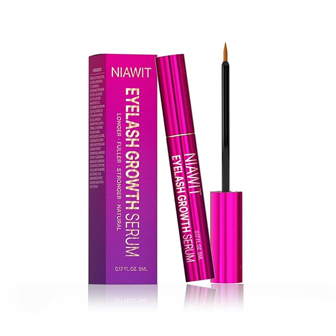 Eyelash Growth Serum – Advanced Lash-Enhancing Formula with Peptides, Biotin & Aloe Vera – Boosts Longer, Fuller, Thicker-Looking Lashes, Clean Beauty for Daily Use, 0.17 FL.OZ