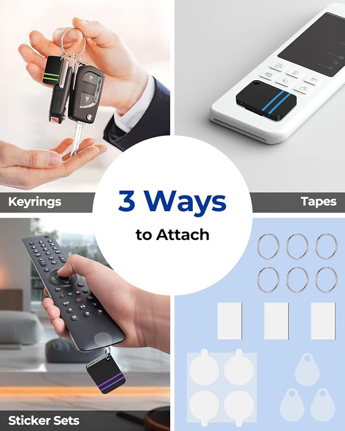 Esky Key Finder Locator with 85dB Noise Sound 6 Receivers Item Finder | Stick-on TV Remote Control Finder, Wallet Tracker Key Finders for Finding Keys,Phone, Glasses, Pet Remote Gift Idea