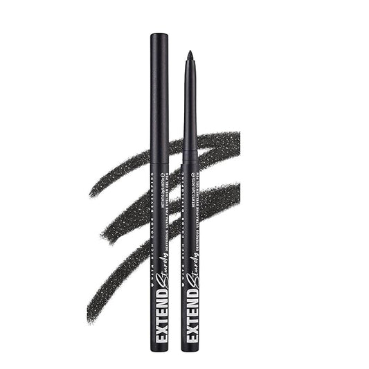 Black Shimmer Eyeliner Pencil Waterproof Retractable Black Gel Eyeliner Smudge-proof Hypoallergenic Makeup (12#)