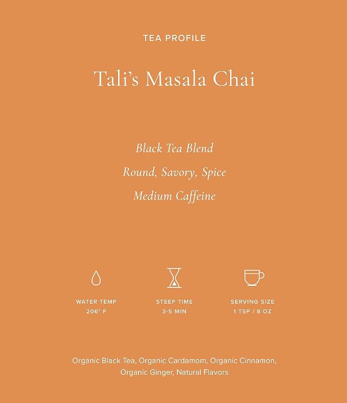 Art of Tea Talis Masala Chai Tea 3oz Tea Tin, Premium Loose Leaf Black Tea with Authentic Indian Spices, Gourmet Masala Chai Loose Leaf Tea Blend, Rich, Bold & Aromatic Chai Tea