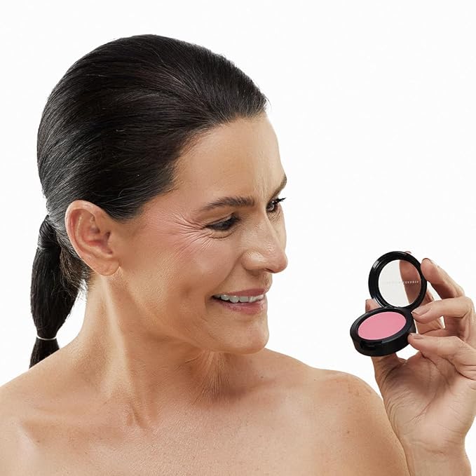 Jerome Alexander Blush ‘n’ Kiss Cream for Cheeks & Lips | Creamy, Lightweight, Buildable Coverage | Blush Balm Face Makeup | Tint Coral