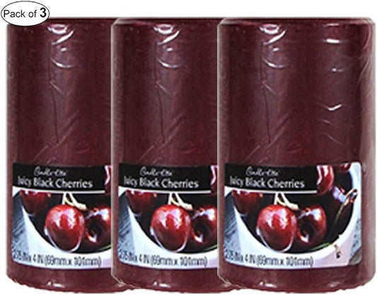 Candle-Lite Pillar Juicy Black Cherry (2.75x6) (Pack of 3)