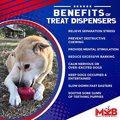 SodaPup MuttsKickButt Cupcake – Durable Dog Treat Dispenser & Chew Toy Made in USA from Non-Toxic, Pet Safe, Food Safe Natural Rubber for Mental Stimulation, Problem Chewing, Calming Nerves & More