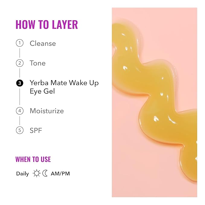 Good Molecules Yerba Mate Wake Up Eye Gel Pack 2 – 15 ml Each | Hydrating Under Eye Gel with Hyaluronic Acid & Caffeine for Dark Circles and Puffiness