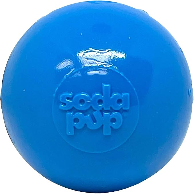 SodaPup Squeaker Ball – Durable Dog Ball Toy, Chew Toy & Floating Retrieving Toy with Squeaker Made in USA from Non-Toxic, Pet-Safe, Food Safe Rubber Material for Bonding, Physical Exercise, & More