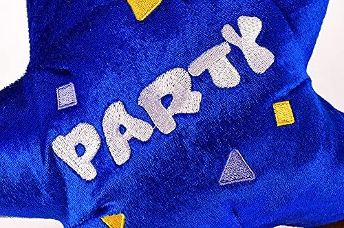 P.L.A.Y. Cute Plush Dog Toy - Birthday Party Celebration Themed Durable Squeaker Chew Toy, for Puppies & Small, Medium, Large Dog - Machine Washable, Recycled Material (Best Day Ever Balloon, Medium)