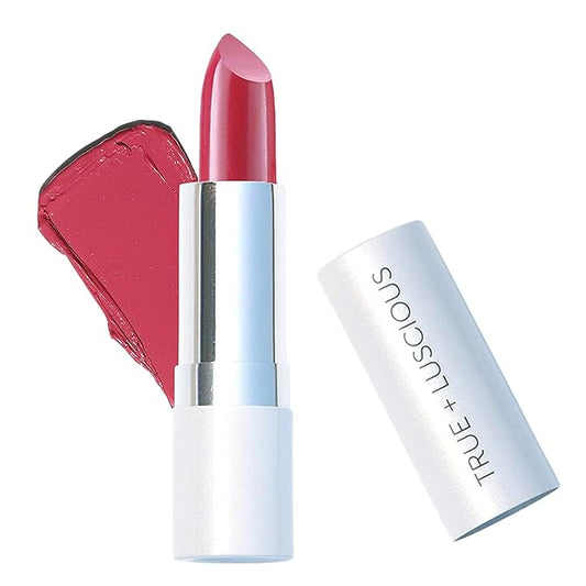 True + Luscious Super Moisture Lipstick – Clean, Vegan and Cruelty Free – Lasting Hydration for Dry Lips with a Sheer Finish – Creamy Rose