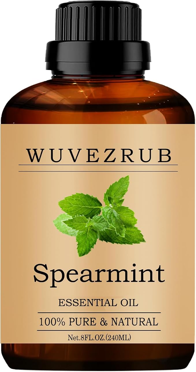 Spearmint Essential Oils 240ML, Pure Spearmint Essential Oil for Aromatherapy Diffuser - 8 Fl Oz