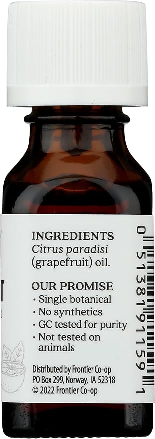 Aura Cacia Essential Oil, Joyful Grapefruit, 0.5 fluid ounce, Packaging May Vary