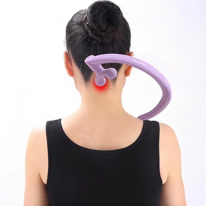 Self Massage Tool - Original Trigger Point Therapy for Back and Neck, Lower Back Massager, Myofascial Release Tool & Deep Tissue Muscle Massage Stick, Shoulder,Leg,Feet, Purple (Purple)