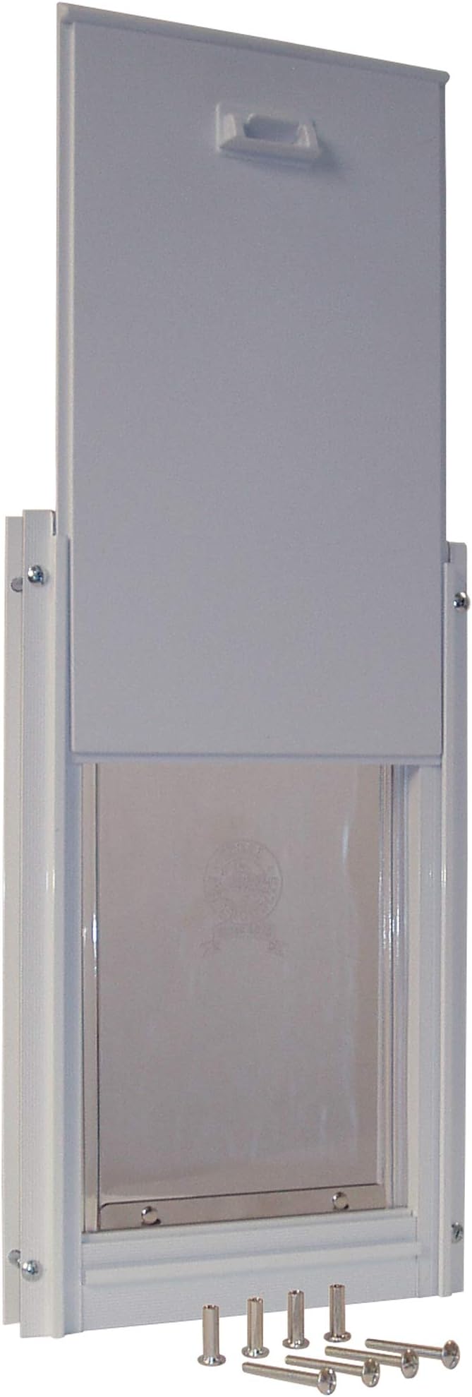 Ideal Pet Products Deluxe Aluminum Pet Door | Telescoping Frame, Medium, 7" x 11.25" Flap Size, White