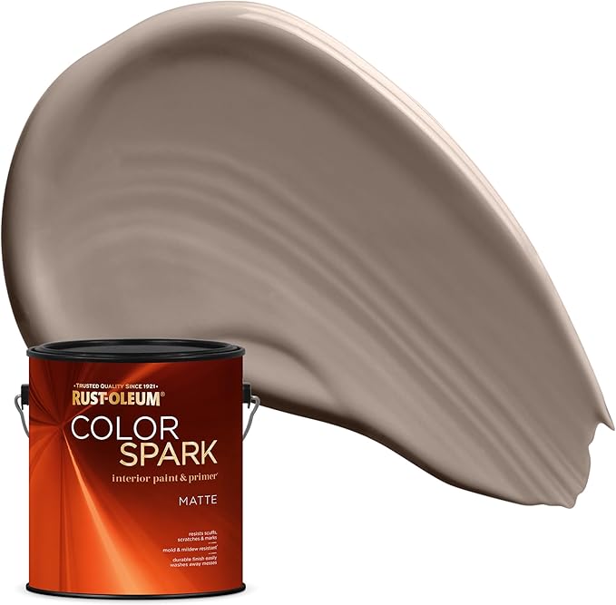 Rust-Oleum Color Spark Interior Paint and Primer in One, Matte, Afternoon Tea, 1 Gallon