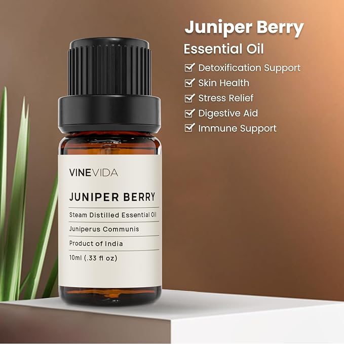 VINEVIDA Juniper Berry Essential Oil 10 mL - Undiluted Candle Scent DIY Scents for Candlemaking Soap Making