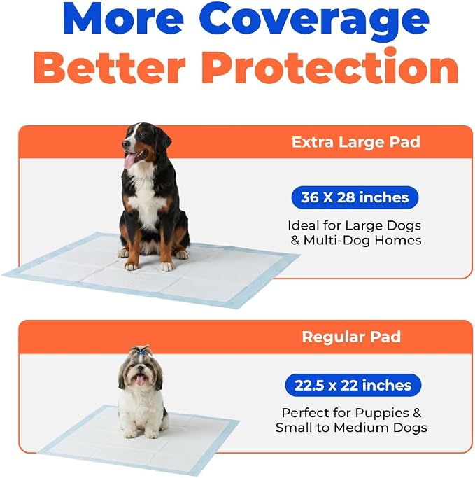 Best Pet Supplies Dog Training Puppy Pee Pads - Blue, 100 Count | 22.5x22" Potty Pads, Super Absorbent, Disposable, Leakproof, Keeps Floors Protected & Paws Dry, For Indoor Dogs, Odor Control