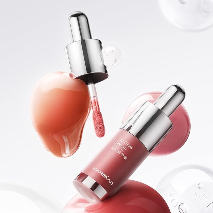 CARSLAN Hydrating Lip Gloss Serum, Moisturizing, Plunping, Shiny Lip Glow, Tinted Lip Care with Vitamin E, Crithmum Maritimum Essential oil, G107