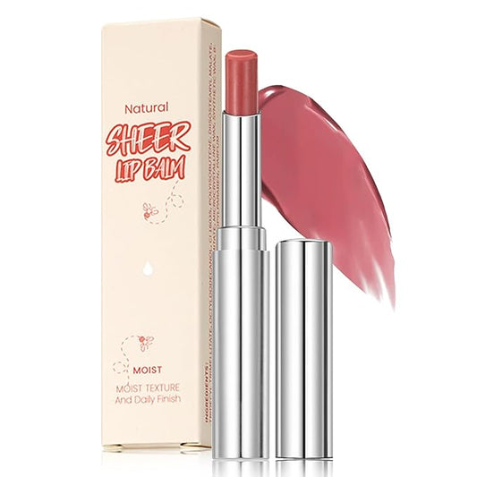 Honeynoir-Pink Honey Lipstick, Moisturizing Lip Color, Nourishing Lip Balm, Honey Noir Lipstick Suitable for All Skin Tones, Natural Lip Care, Long-Lasting Moisturization Non-Sticky (Pink)