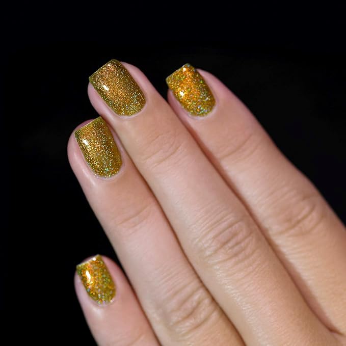 ILNP Legacy - Olive-Yellow Holographic Nail Polish, Ultra Distinct, Chip Resistant, Non-Toxic, Vegan, Cruelty Free