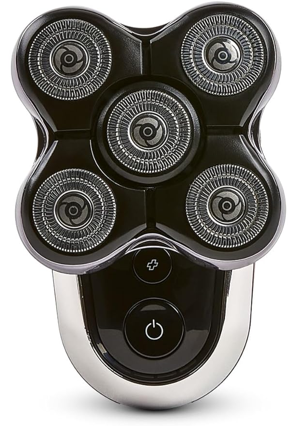 Remington Balder Deluxe XR7100, Head Rotary Shaver with Titanium Blades & Storage Pouch for Bald Men Wet/Dry Shaving with 5 Dual Track Flexing Heads and Pop-Up Trimmer