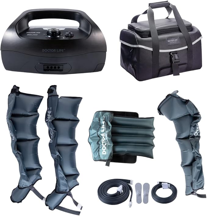 DOCTOR LIFE Full Body Recovery System (FSA HSA Approved), Sequential Air Compression Device, Foot and Leg Recovery Boots, Arm and Waist, Improved Blood Circulation and Fast Recovery (SP-1000, L)