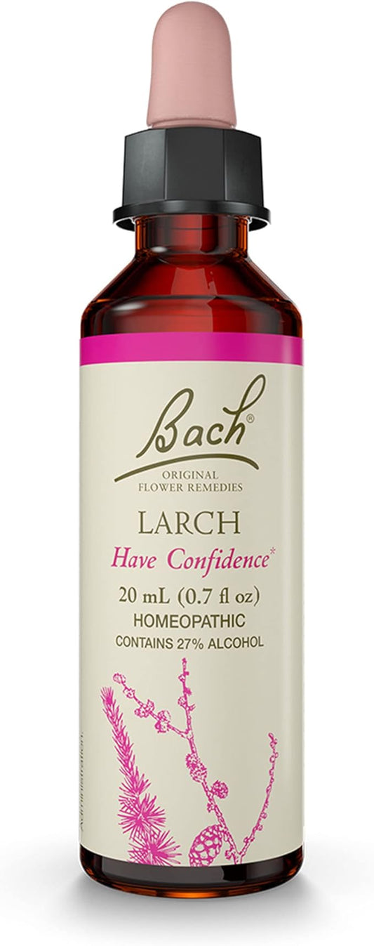 Bach Original Flower Remedies, Larch - Have Confidence - Natural Homeopathic Flower Essence for Emotional Balance - Vegan, Gluten Free, Sugar Free - 20mL Dropper