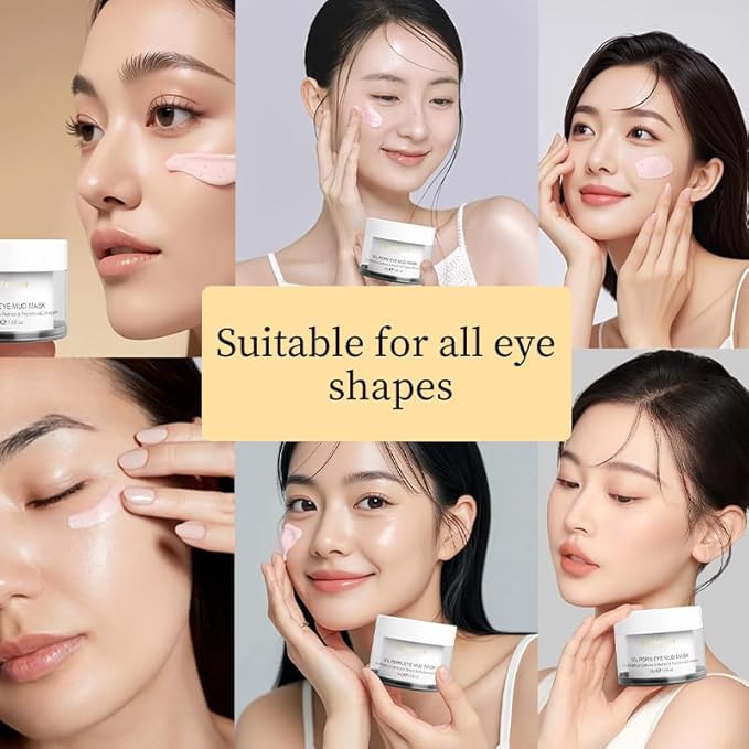 5% PDRN Eye Cream Clay Mask, DIY Under Eye Patches for Puffy eyes, Dark Circles & Wrinkle Custom Fit on All Face | Caffeine, Retinol, Collengen, Peptides, Hyaluronic - Korean Popular EyeCare - 1.06OZ