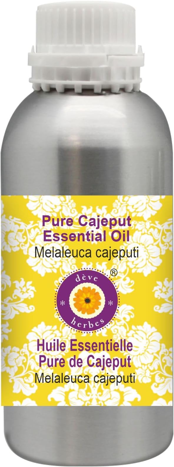 Deve Herbes Pure Cajeput Essential Oil (Melaleuca cajeputi) Steam Distilled 1250ml (42 oz)