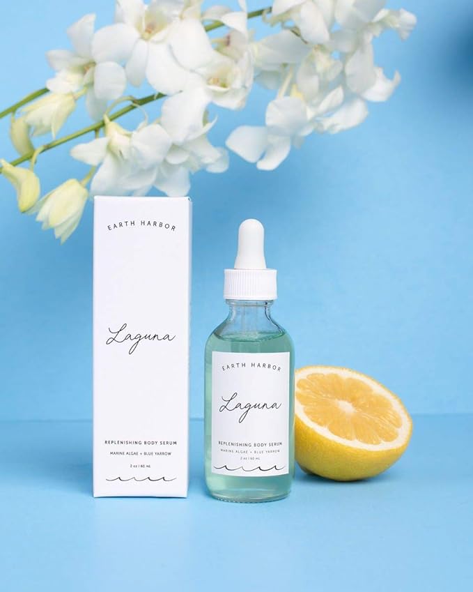 Earth Harbor | LAGUNA Replenishing Body Serum - Smoothes Complexion | Sea Botanicals & Blue Yarrow | 100% Plant-Based + Sustainable | 2 fl oz