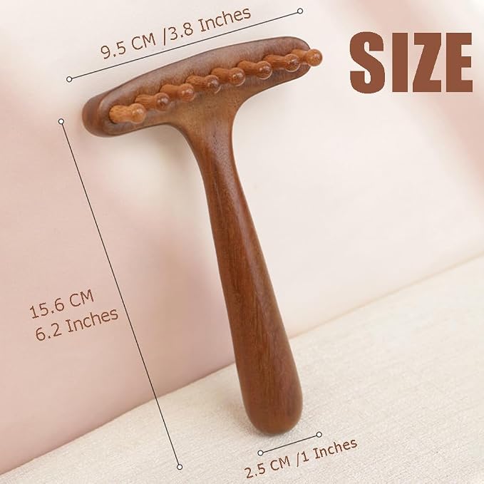 OULIGET Wood Gua Sha Massage Tools Set,Scraping Scalp Comb,Scraping Natural Wooden Gua Sha Tool for Headache,Back,Neck,Shoulder Relaxation,Neck Massage Comb.