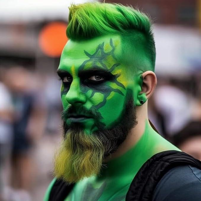 Face and Body Paint Green (30gm) Non-Toxic Paint for Children and Adults Halloween Makeup, Costumes, Festivals