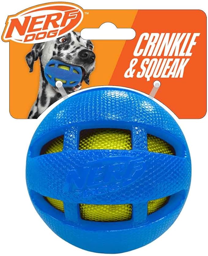 3.8in TPR Squeak and Crunch Ball – Blue