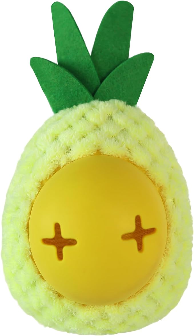 Pineapple Dog Squeaky Treat Dispensing Toy, 8" Chew Toy