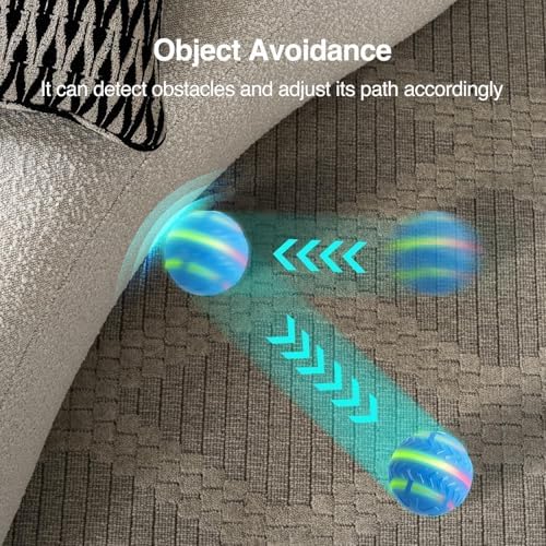 ALL FOR PAWS Interactive LED Dog Ball for Boredom Motion Activated Moving Dog Balls Toy Lights Up for Day/Night Play, Dog Enrichment Mental Stimulation Toys for Puppy, USB Rechargeable Dog Toys