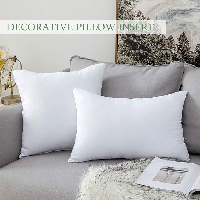 MIULEE Throw Pillow Insert and Chenille Pillow Covers