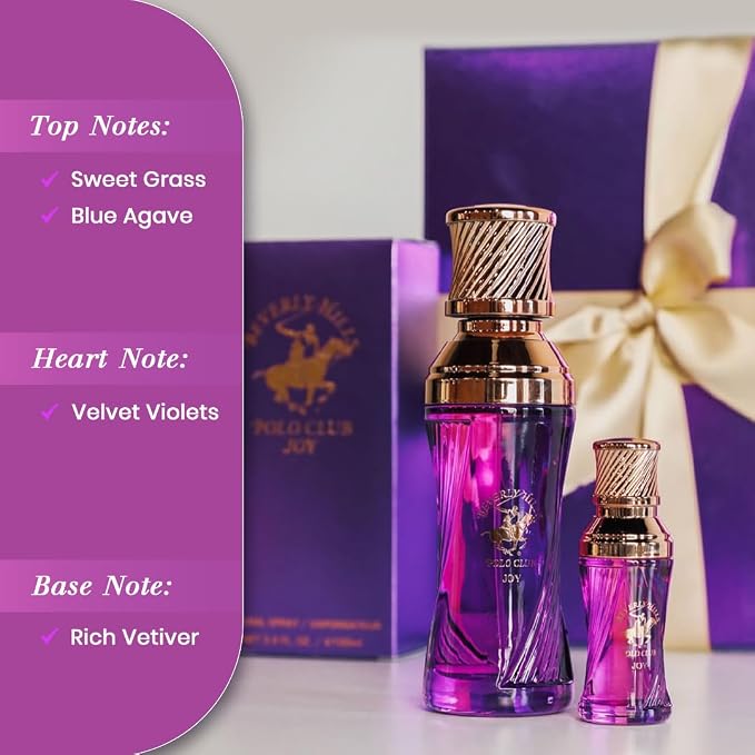 Beverly Hills Polo Club SEXY JOY - Long Lasting Perfume for Women - Floral & Fruity Fragrance Scent - Eau De Parfum Spray 3.40fl.oz / 100ml (Packaging May Vary)