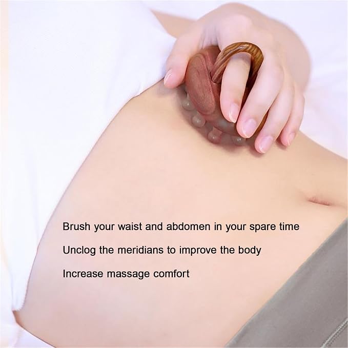 Multifunctional Wood Therapy Massage Tools Meridian Pressure Brush & Cellulite Brush for Scalp Stimulation Body Shaping & Muscle Recovery(28 Nails-Set)