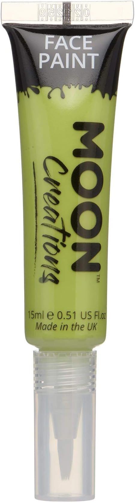 Face & Body Paint with Brush Applicator by Moon Creations - 0.50fl oz - Lime Green