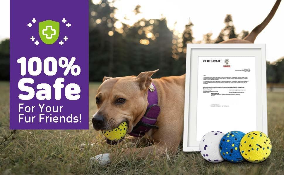 Kimee Dog Balls Tennis Balls Dog Toys for Aggressive Chewers Floating Balls