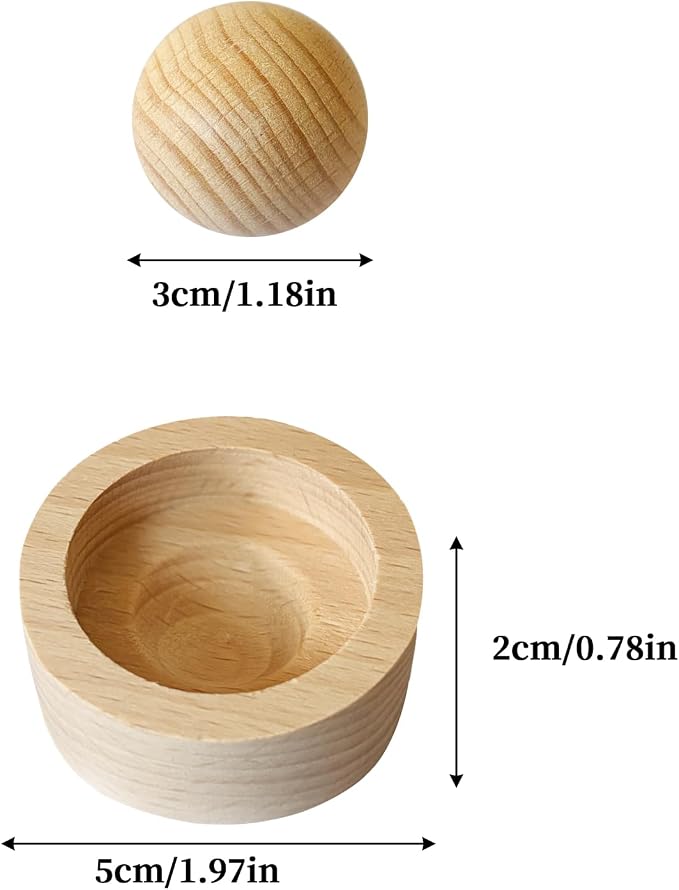 Wooden Essential Oil Diffuser - Round Ball Aromatherapy Diffuser Made from Natural Walnut and Beech Wood for Home, Office, Car, Yoga | Long-Lasting Scent, Eco-Friendly, (Beechwood)