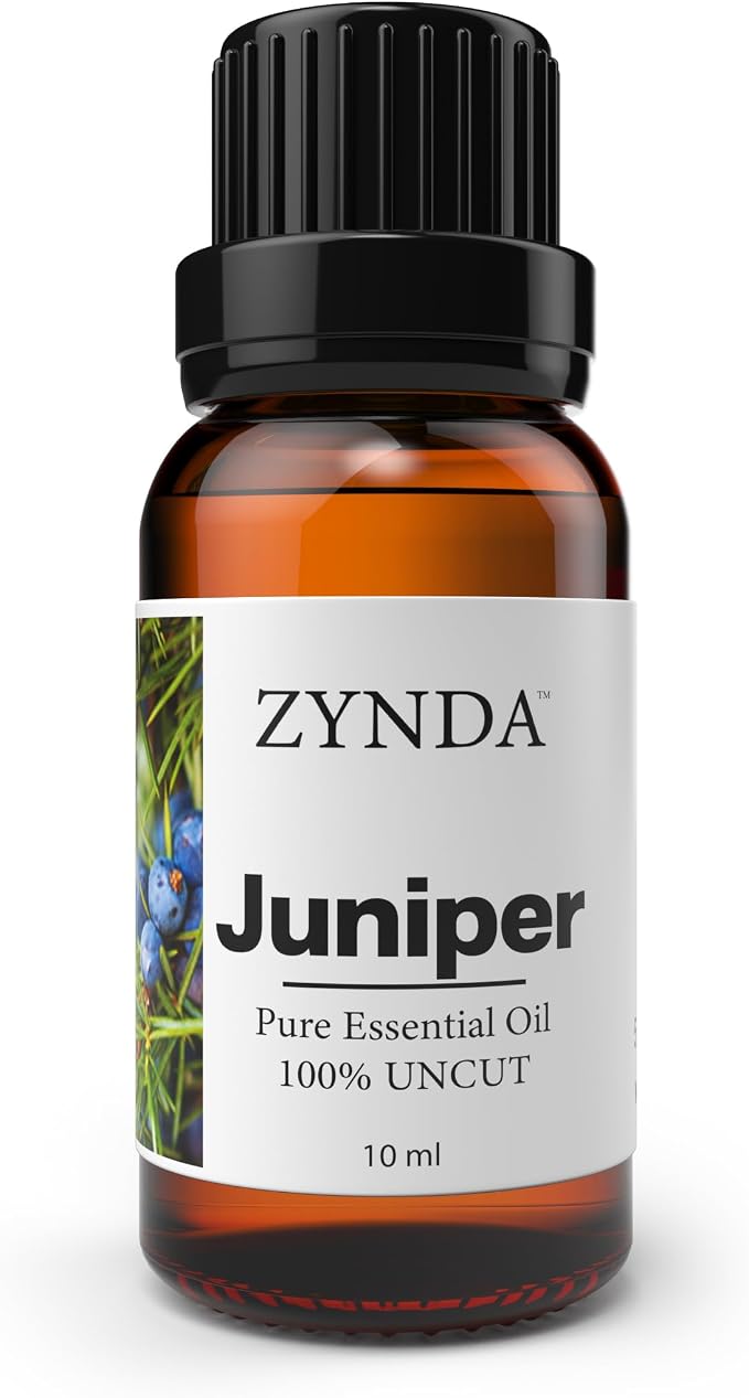 Premium Grade Juniper Essential Oil - Ideal Aroma Massage Oil to Nourish & Rejuvenate Your Skin - 100% Uncut, Natural & Therapeutic Juniper Berry Oil for Skincare & Emotional Balance - 10 ml