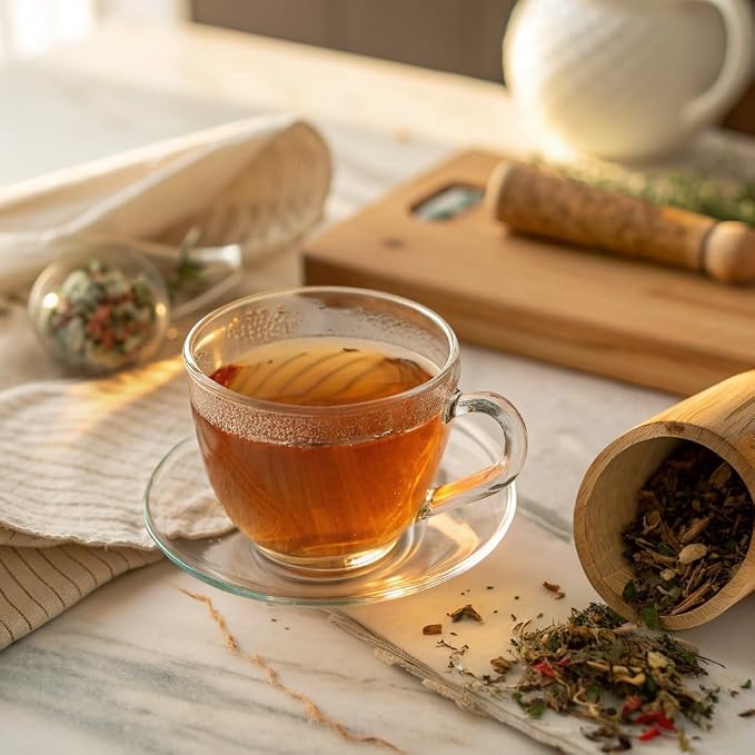 Hormone Wellness Women's Herbal Tea Ashwagandha, Vitex, Dong Quai, Shatavari & Raspberry Leaf Adaptogenic Loose Leaf Blend for Daily Calm, Vitality & Wellness Caffeine-Free, Non-GMO, 2oz (20 Servings)