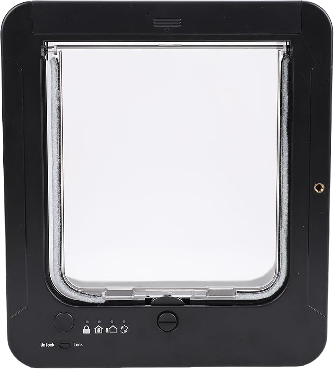 Smart Cat Door, Automatic Sensor Pet Door with Safety Guard, TwoWay Entry for Cats and Small Dogs, HighGrade Plastic Design
