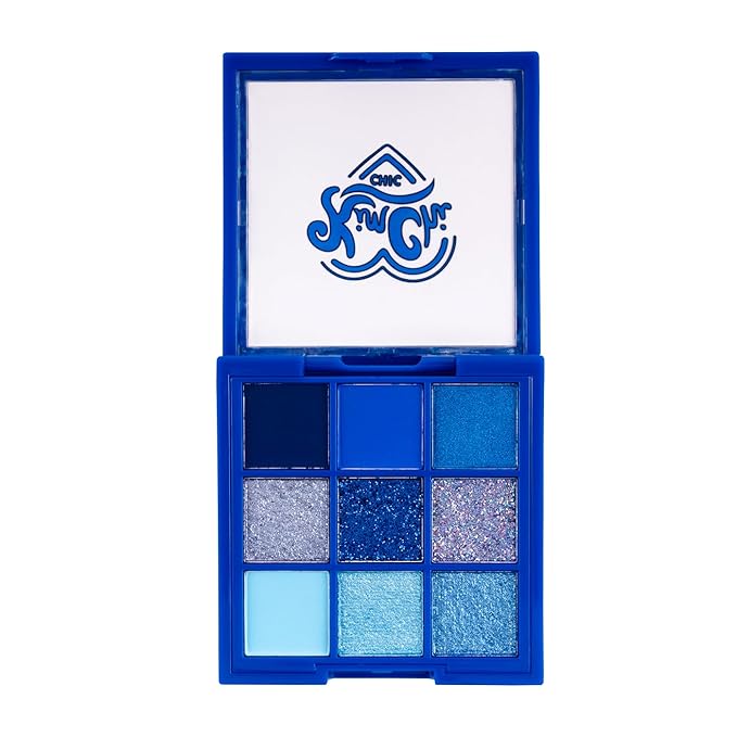 KimChi Chic Jewel Collection Eyeshadow Palette - Highly Pigmented, Blendable Colors, Long Lasting Matte & Glitter Shades, Cruelty Free, Sapphire