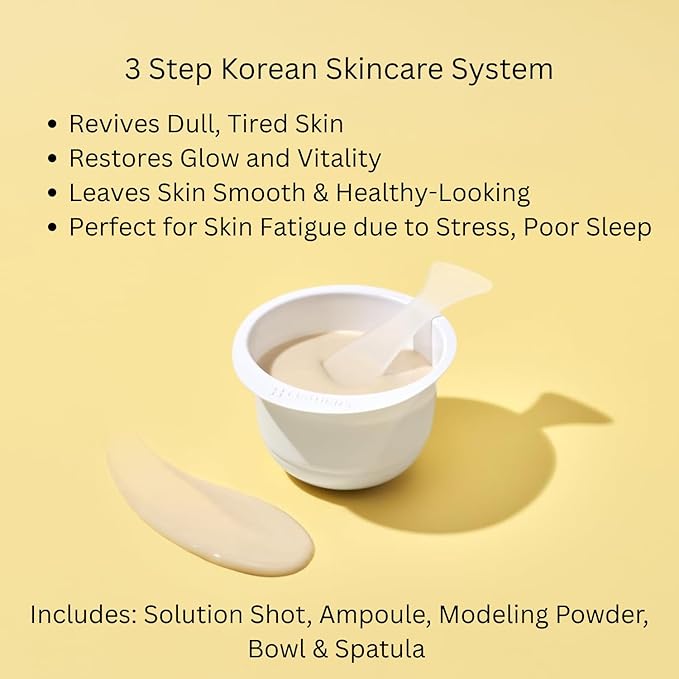 LEADERS 3X Boosting Modeling Mask | 3-Step Korean Skincare with Vitamin Set of 1 | For Dull, Tired Skin | Helps Restore Radiance, Vitality Glow | Revitalize Healthy Skin (Vitamin)