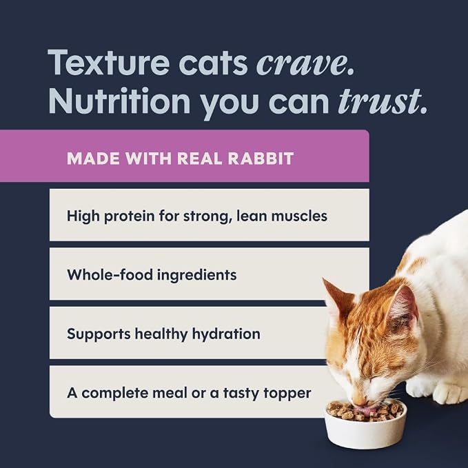 Instinct Flaked Entrees, Wet Canned Cat Food, Rabbit, 3 oz. (24 Count) | Tender flaked cuts in savory gravy, high protein, real rabbit, whole-food ingredients, grain-free, hydration support