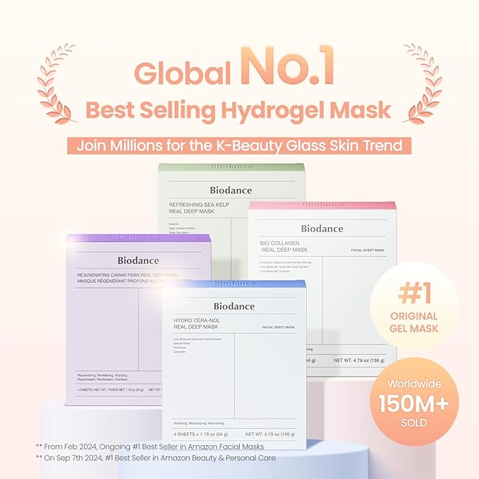 BIODANCE Barrier Rescue Duo: Caviar PDRN & Ceramide Panthenol Real Deep Overnight Gel Mask for Hydrating Plumping for Glass Skin, Korean Skin Care, Valentines Day Gifts for Her, Skin Care Set